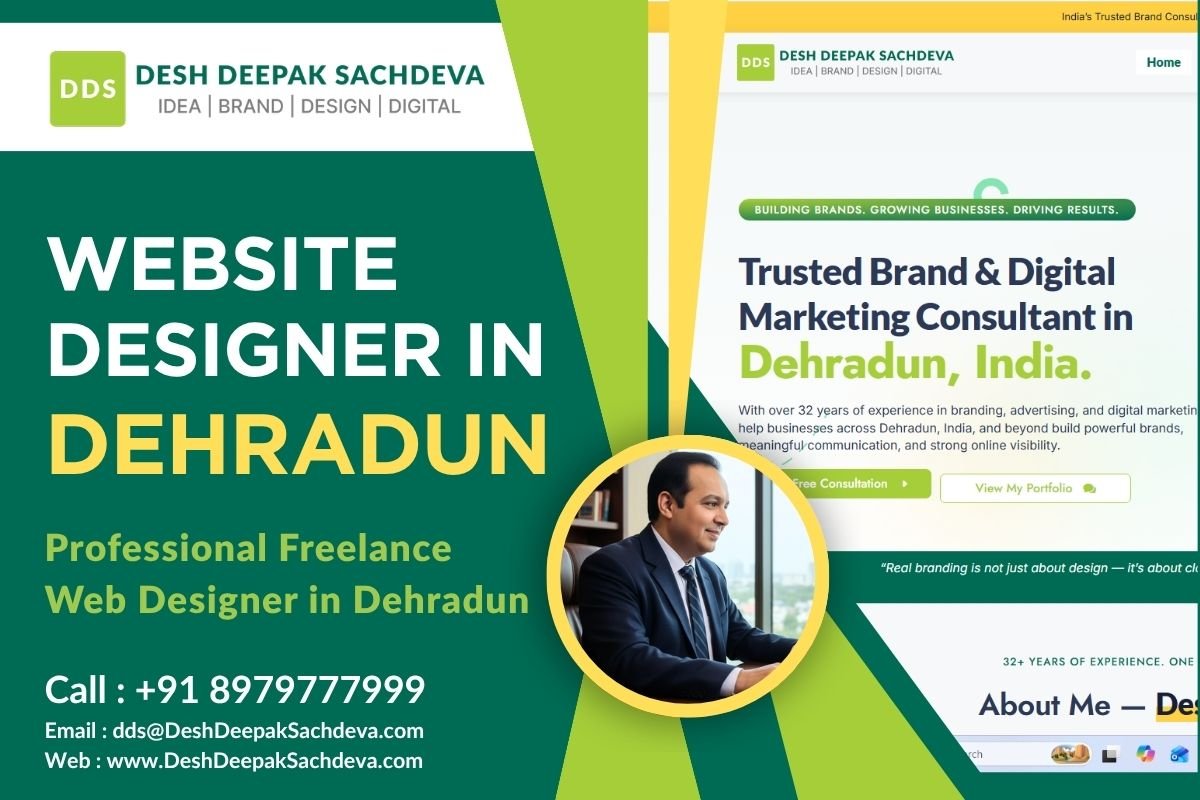 Desh Deepak Sachdeva is Website Designer in Dehradun, Professional Freelance Web Designer in Dehradun.