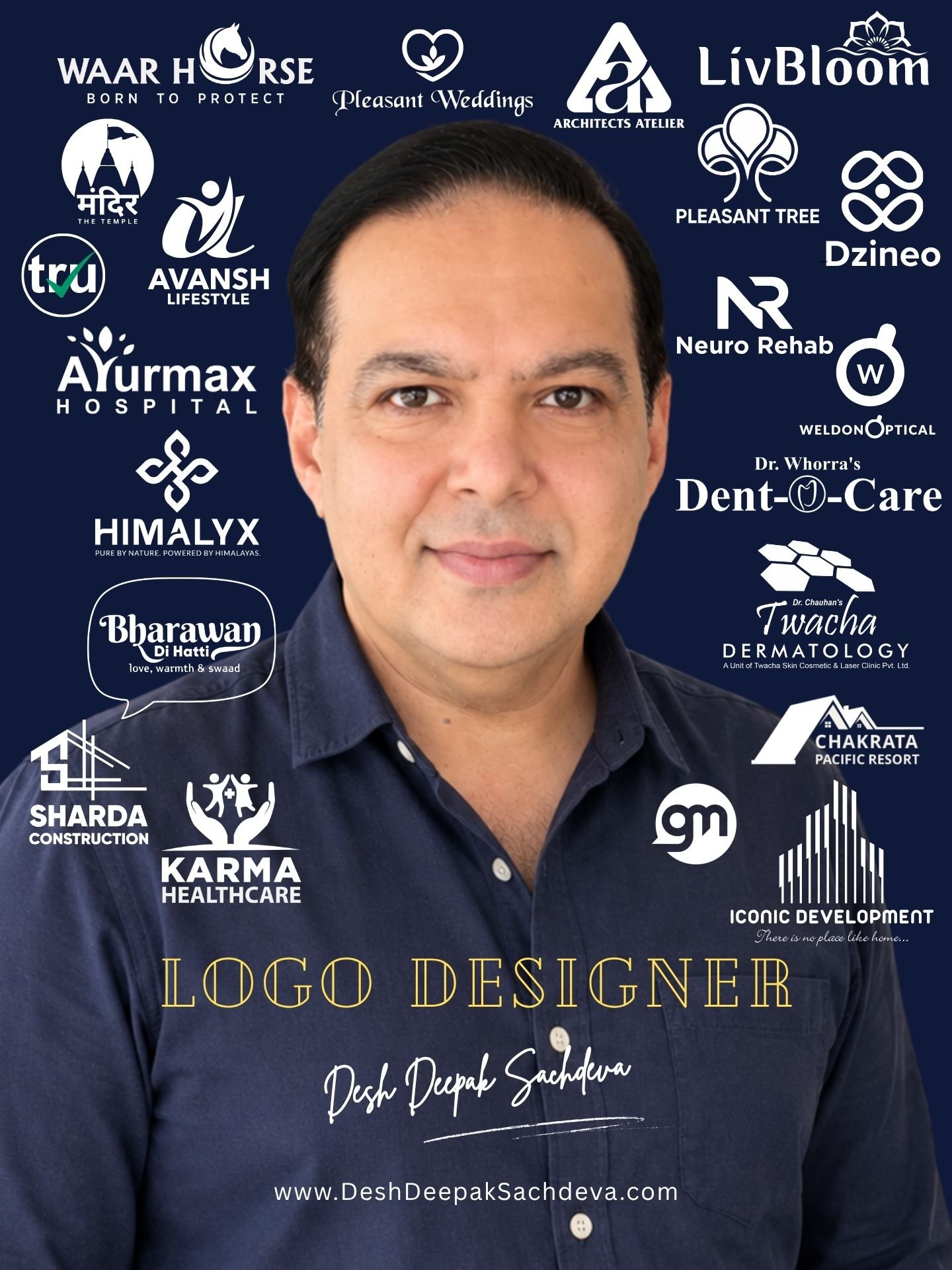 Desh Deepak Sachdeva Logo Design Service in Delhi. Logo Designer in Delhi, Professional Logo Designer & Brand Identity Designer with 33+ years of design experience.